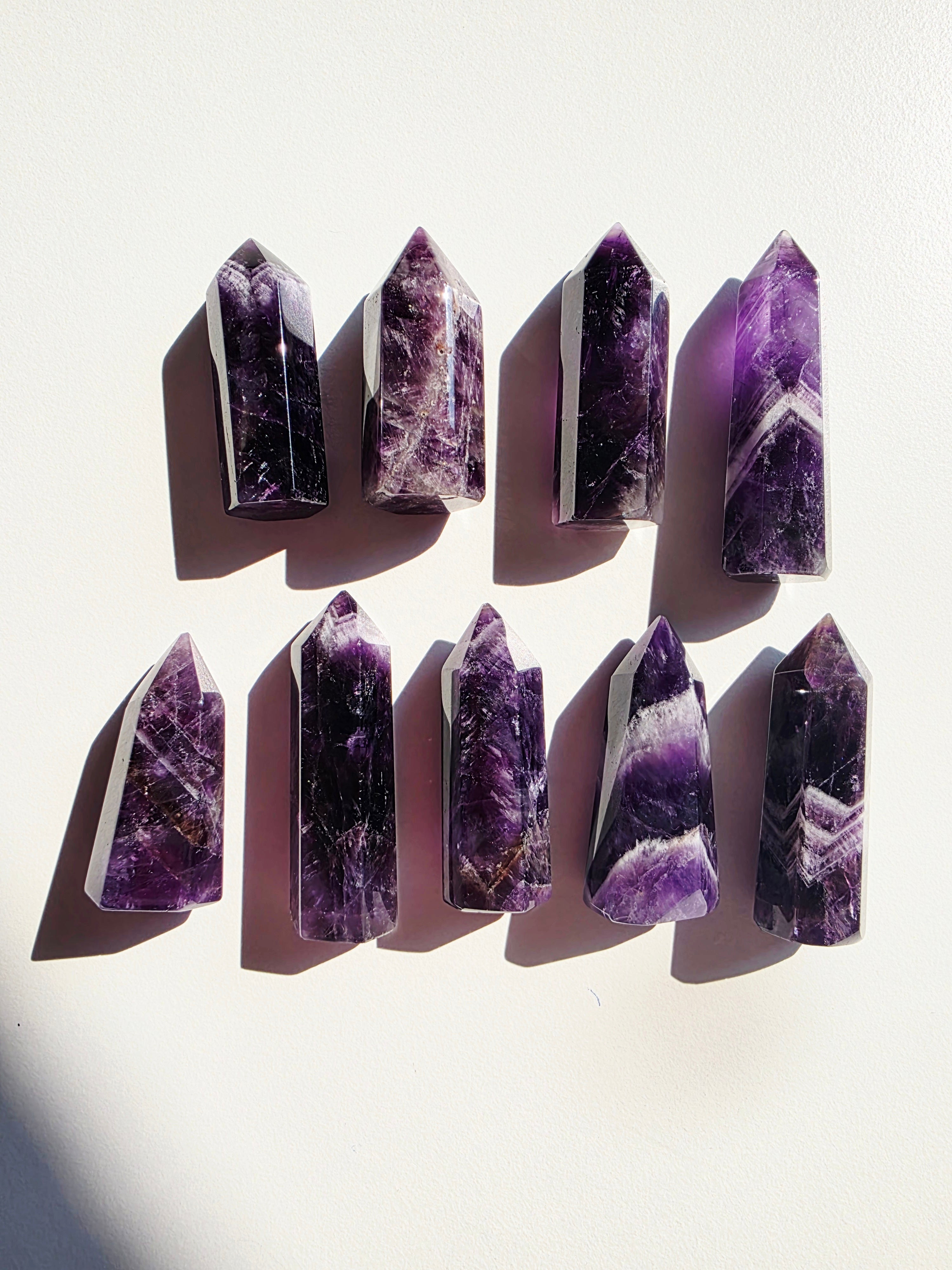Chevron Amethyst Spitze