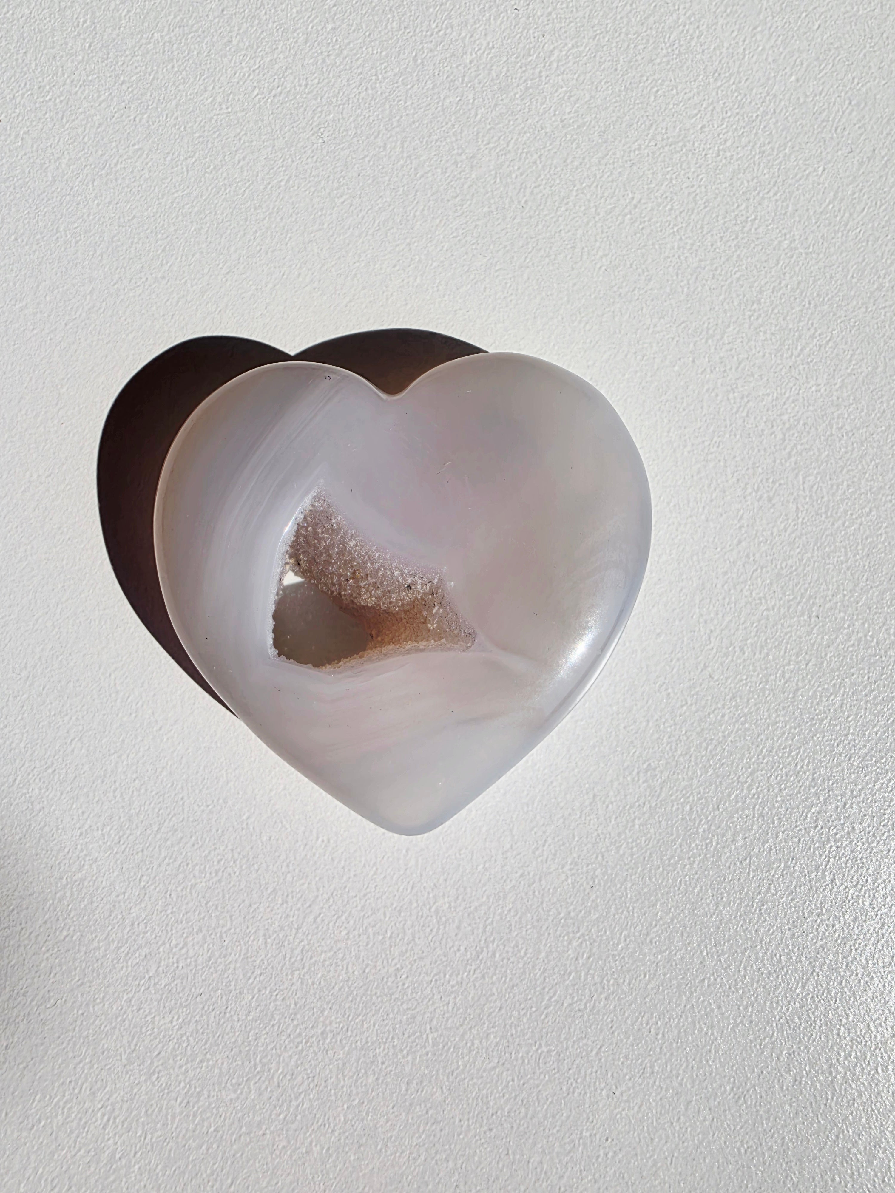 Achat Herz mit Druse