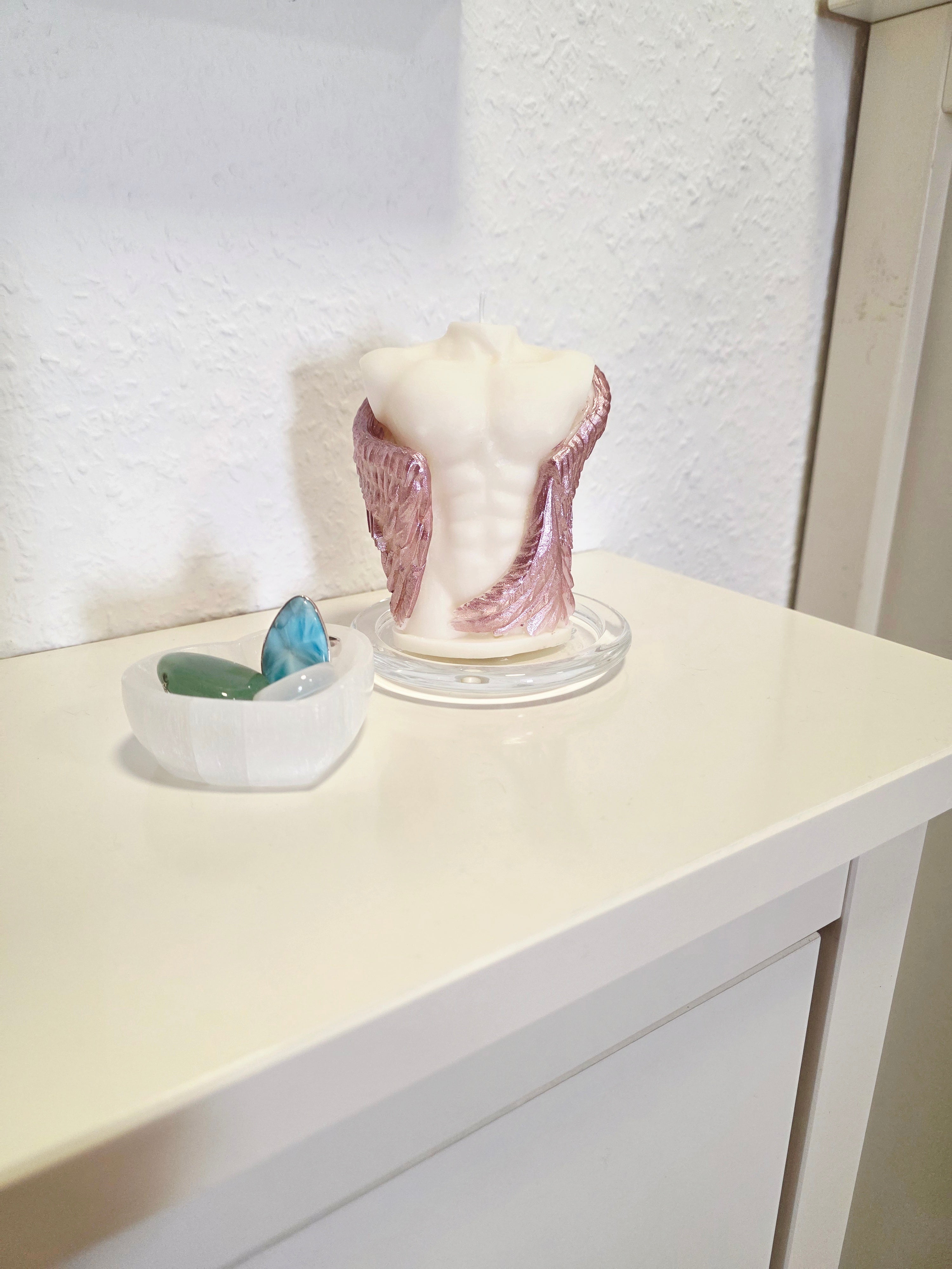 Selenit Herz Schale klein