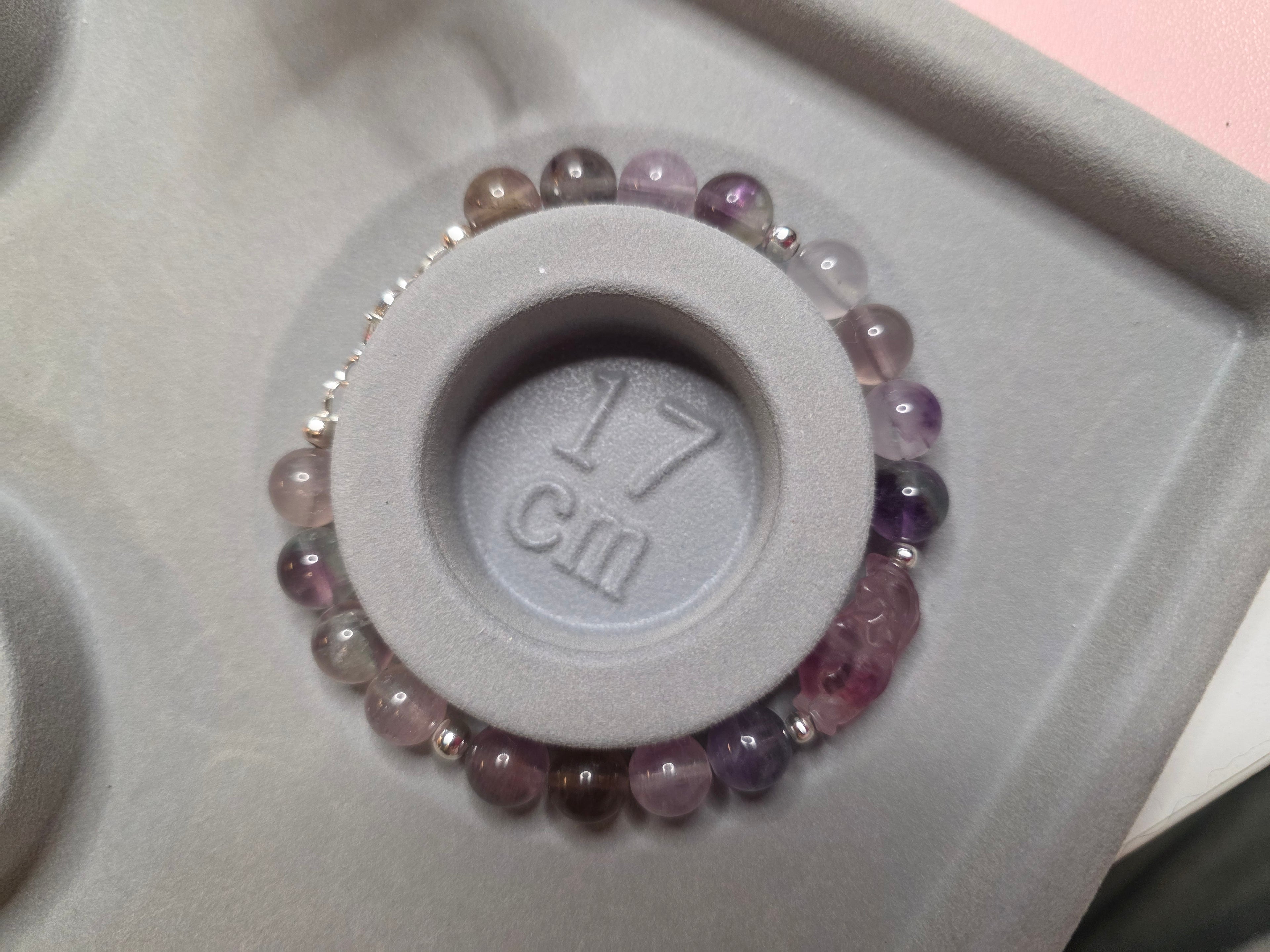 Fluorit Fosch Koi Armband lila