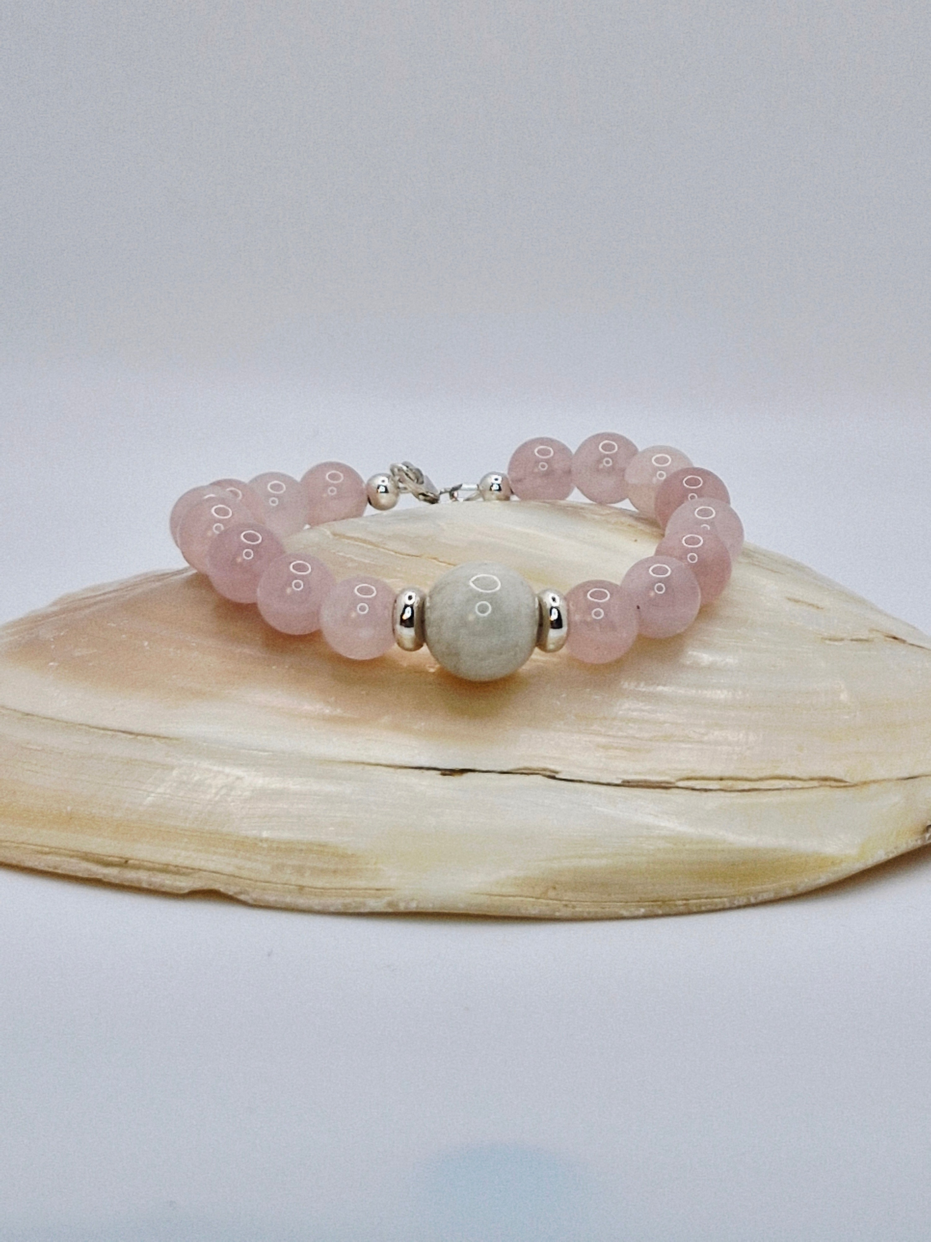 Mondstein in Rosenquartz