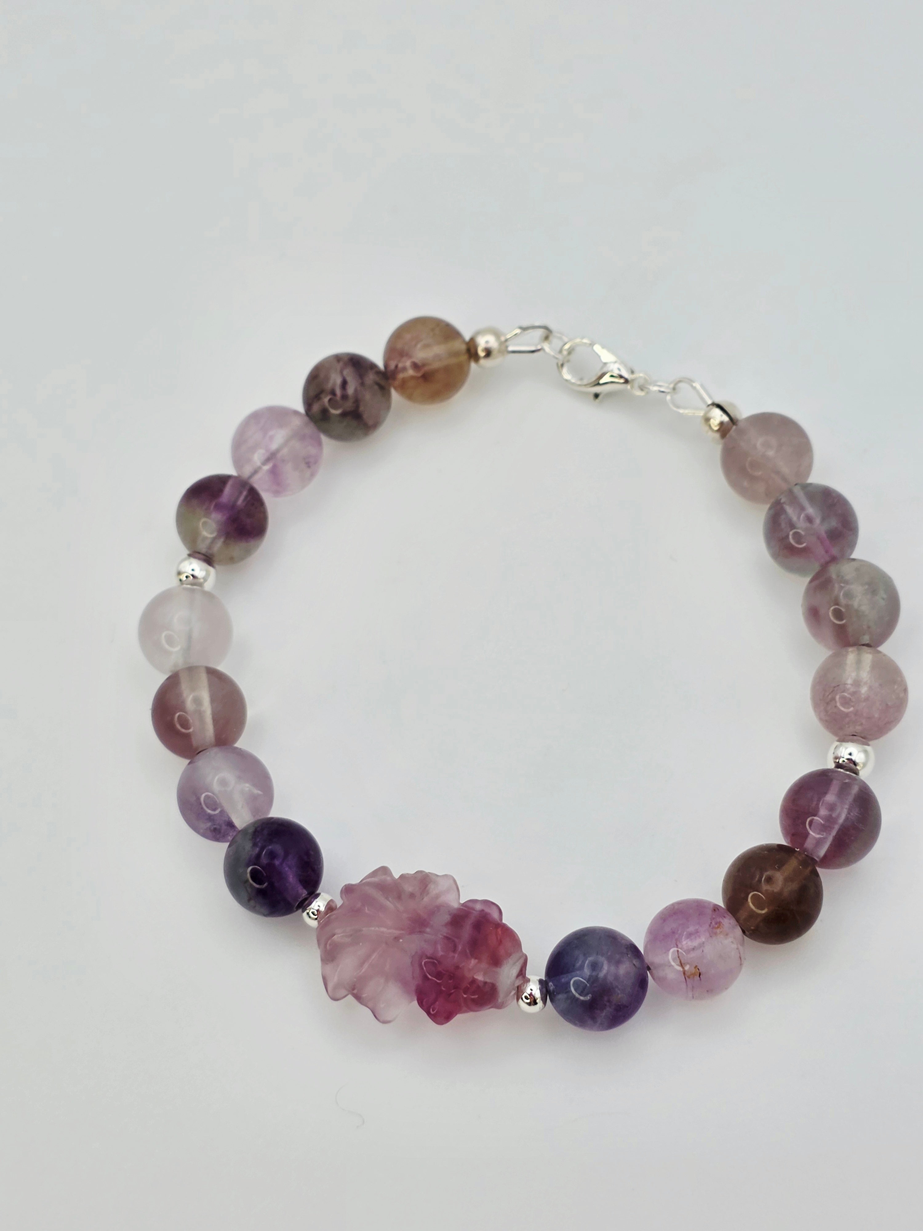 Fluorit Fosch Koi Armband lila