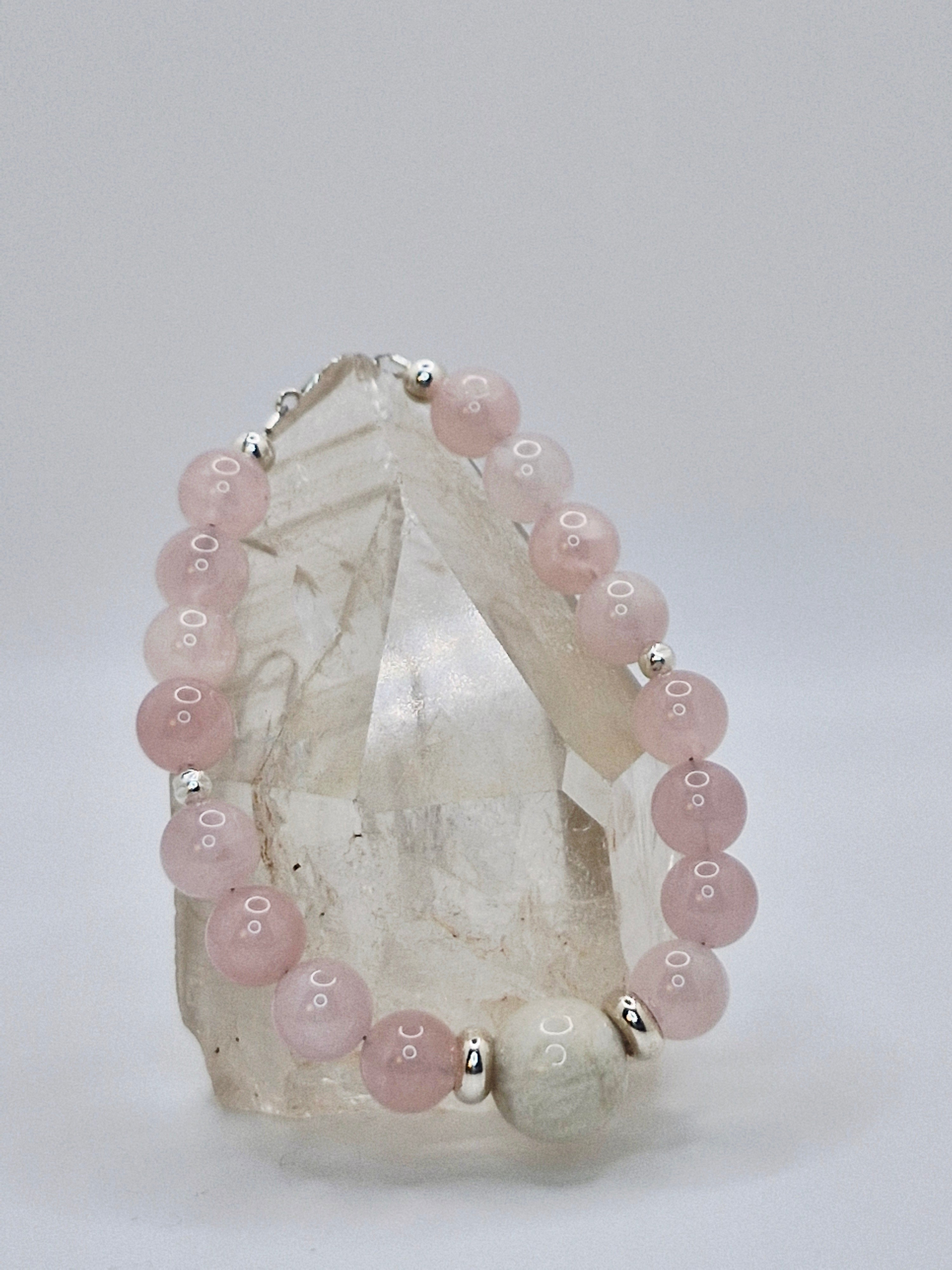Mondstein in Rosenquartz