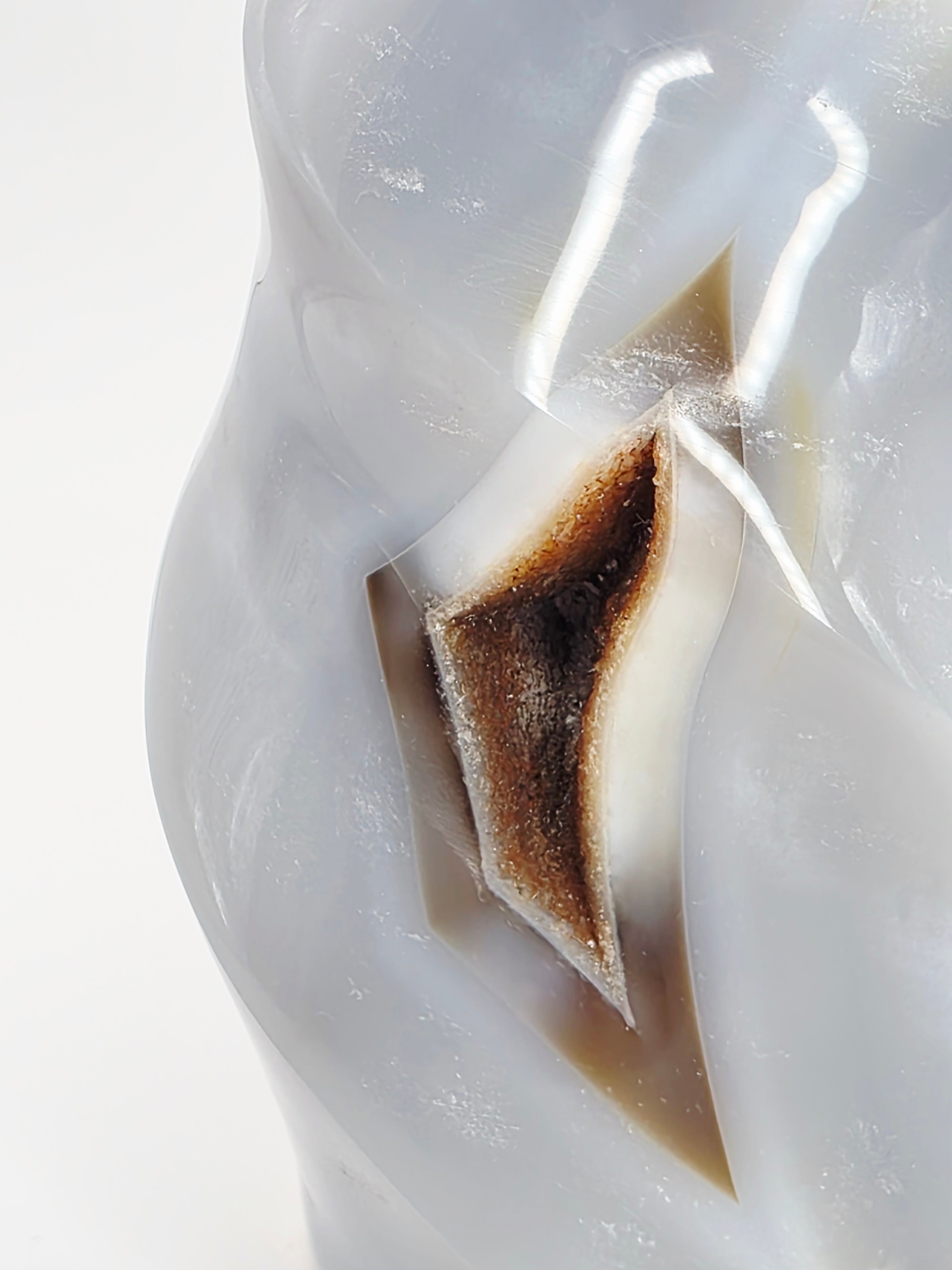 Orca Achat mit Druse