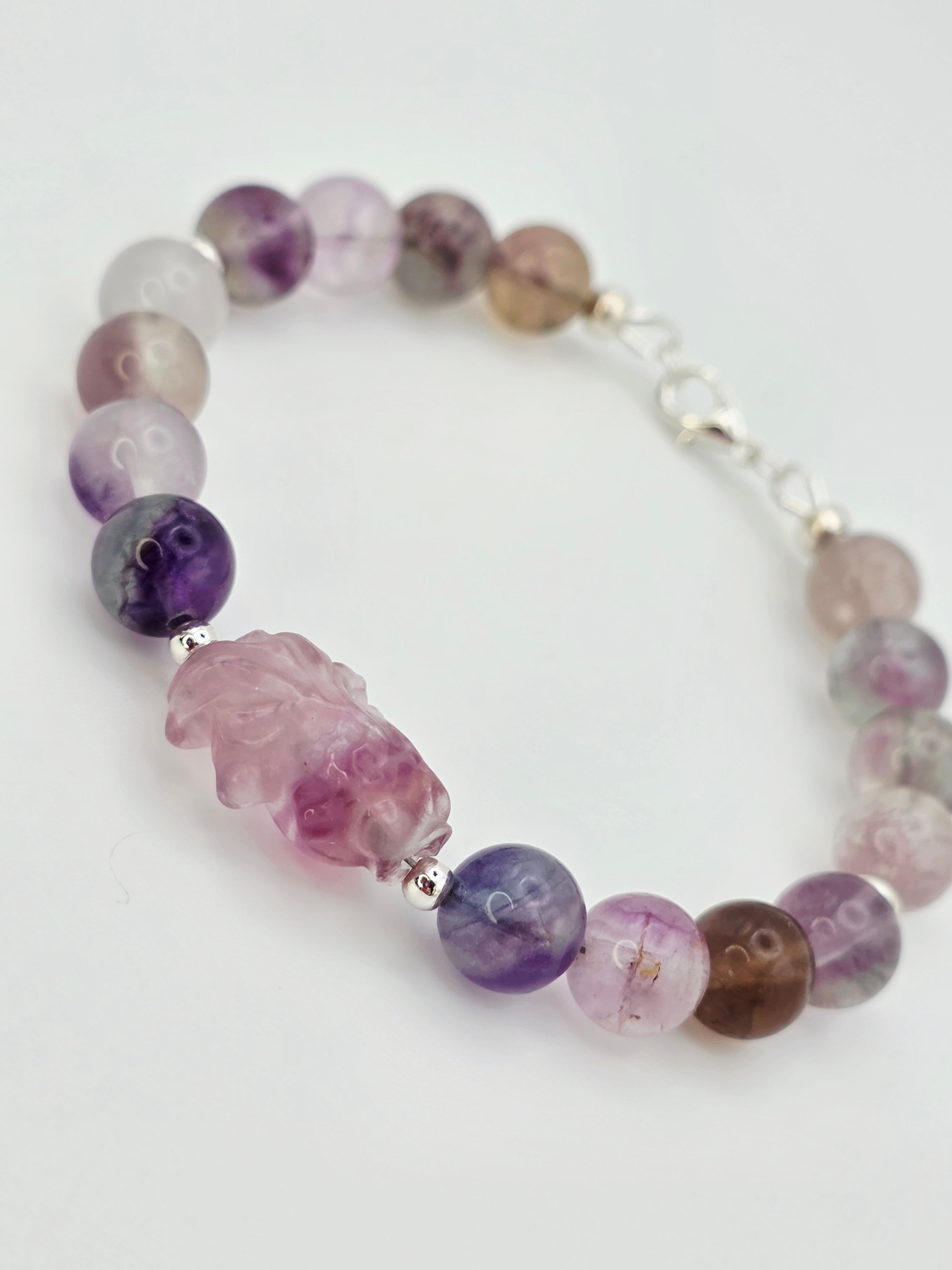 Fluorit Fosch Koi Armband lila
